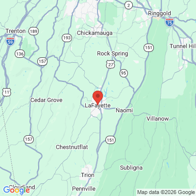 Map to  office in La Fayette, GA