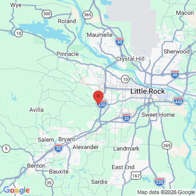 Map to  office in Little Rock, AR