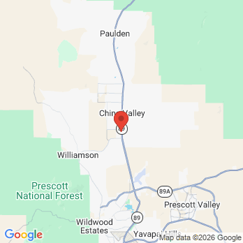 Map to Granite View Dental office in Chino Valley, AZ