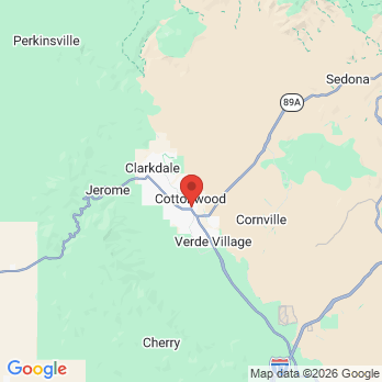 Map to Mackey Family Dentistry office in Cottonwood, AZ