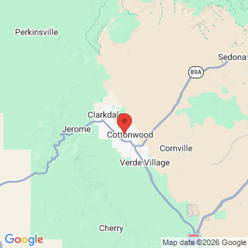 Map to Joe D. Ditterline, D.M.D., P.C. office in Cottonwood, AZ