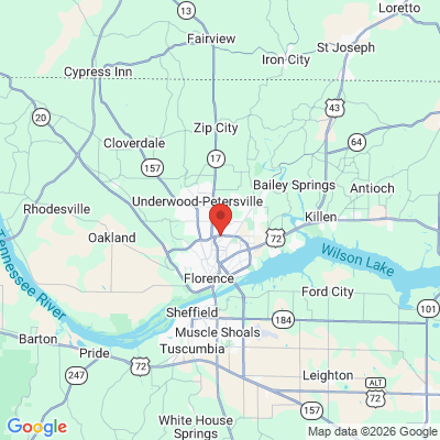 Map to  office in Florence, AL