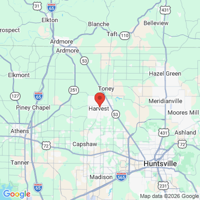 Map to  office in Harvest, AL