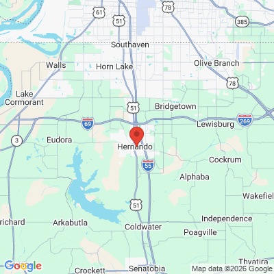 Map to  office in Hernando, MS