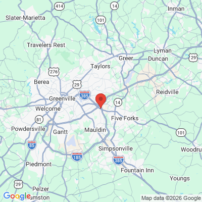 Map to  office in Greenville, SC