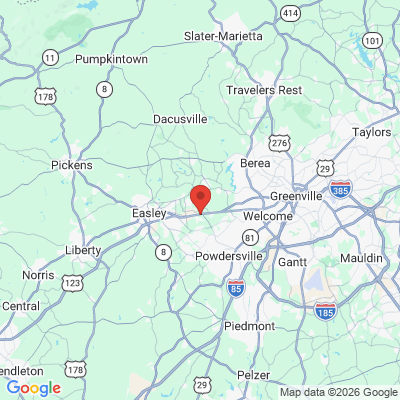 Map to  office in Easley, SC