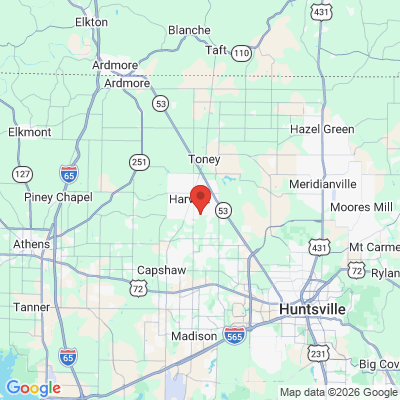 Map to  office in Harvest, AL