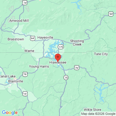 Map to  office in Hiawassee, GA
