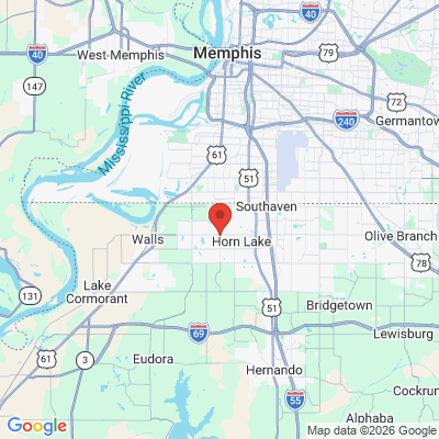Map to  office in Horn Lake, MS