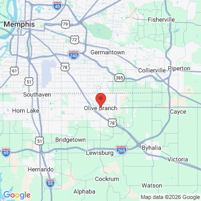 Map to  office in Olive Branch, MS