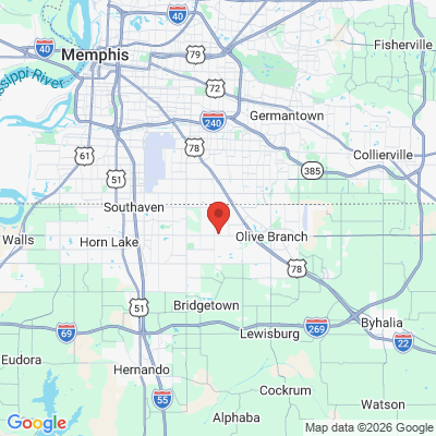 Map to  office in Olive Branch, MS