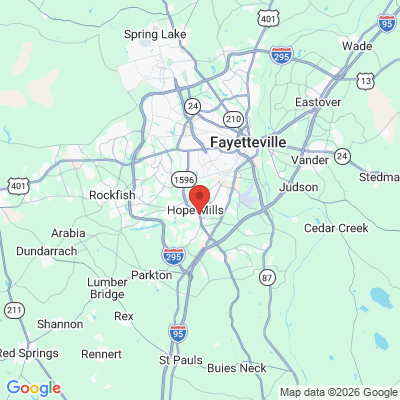 Map to  office in Hope Mills, NC