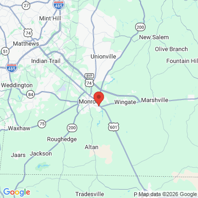 Map to  office in Monroe, NC