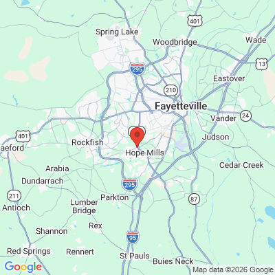 Map to  office in Hope Mills, NC