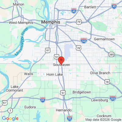 Map to  office in Southaven, MS
