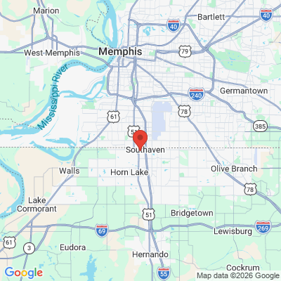 Map to  office in Southaven, MS