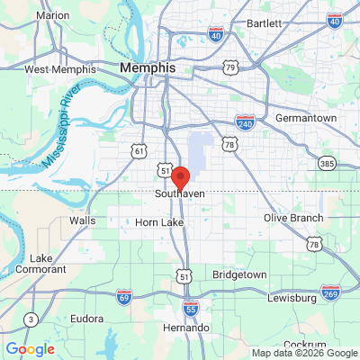 Map to  office in Southaven, MS