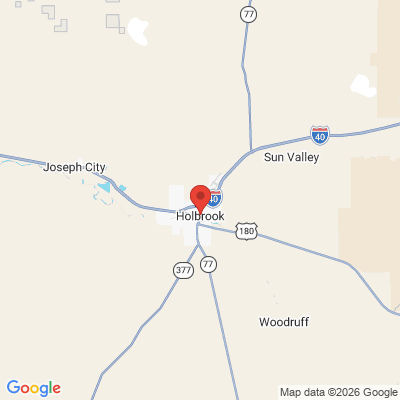 Map to  office in Holbrook, Navajo County
