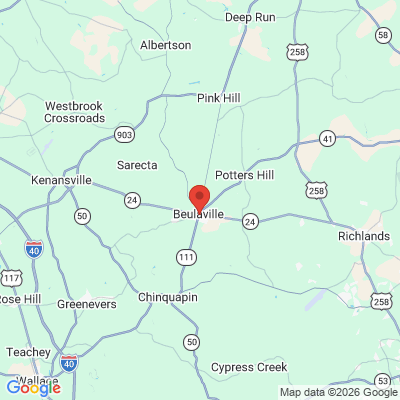 Map to  office in Beulaville, NC
