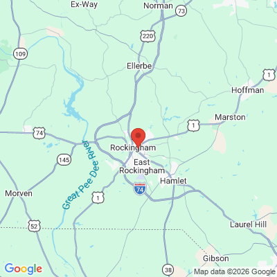 Map to  office in Rockingham, NC