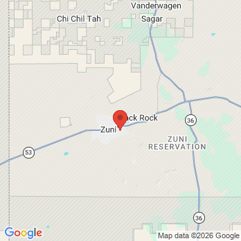 Map to New Mexico Community Project office in Zuni, NM