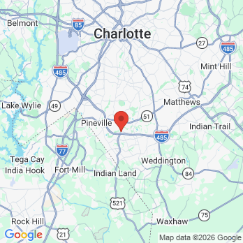 Map to Aten & Garofalo Dentistry office in Charlotte, NC