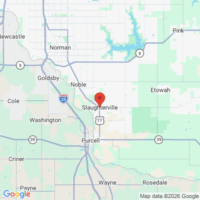 Map to  office in Slaughterville, OK