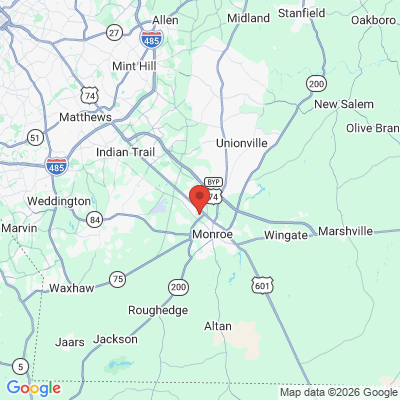 Map to  office in Monroe, NC