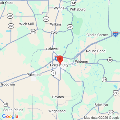 Map to  office in Forrest City, AR