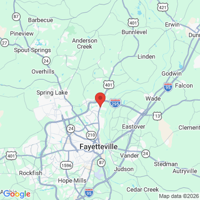 Map to  office in Fayetteville, NC
