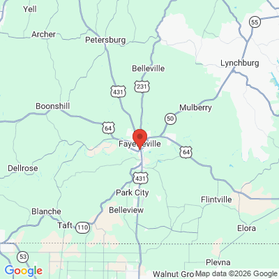 Map to  office in Fayetteville, TN