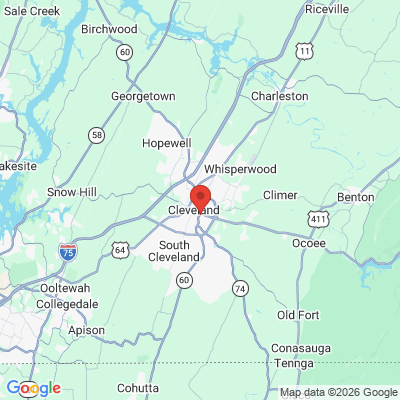 Map to  office in Cleveland, TN