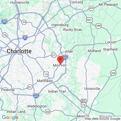 Map to  office in Mint Hill, NC