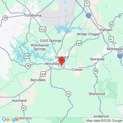 Map to  office in Winchester Family Dentistry