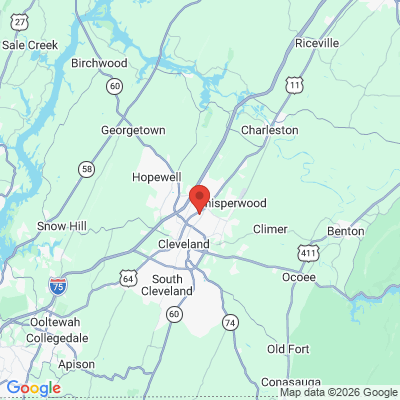 Map to  office in Cleveland, TN