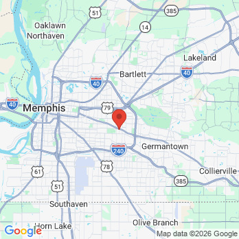 Map to Gordon L. Wills, Jr., DDS office in Memphis, TN