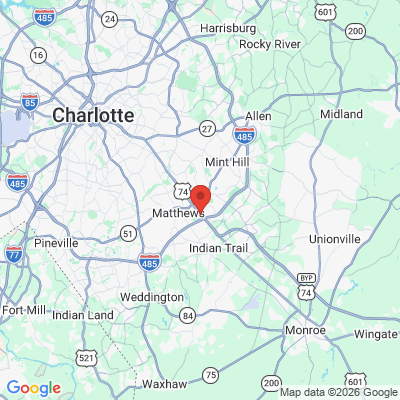 Map to  office in Matthews, NC