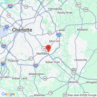Map to  office in Matthews, NC