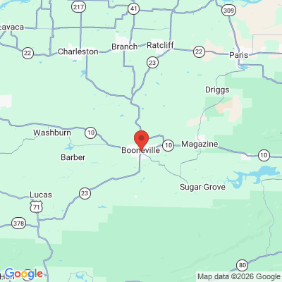 Map to  office in Booneville, AR