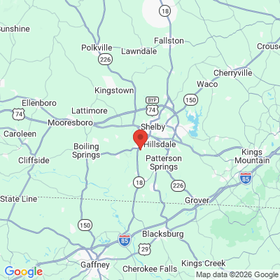 Map to  office in Shelby, NC