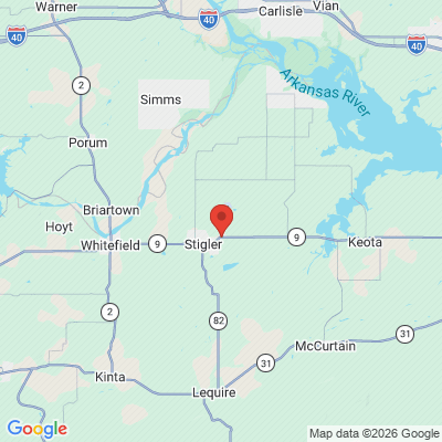 Map to  office in Stigler, OK