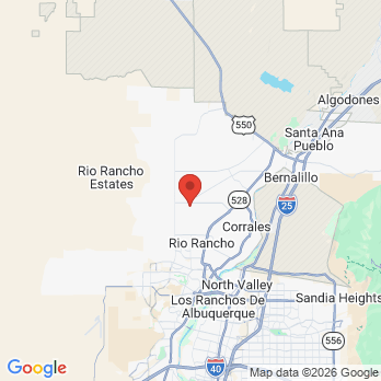 Map to Sandia View Family Dental office in Rio Rancho, NM