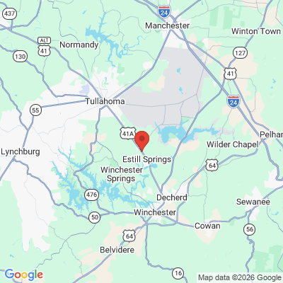 Map to  office in Estill Springs, TN