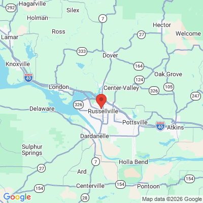 Map to  office in Russellville, AR