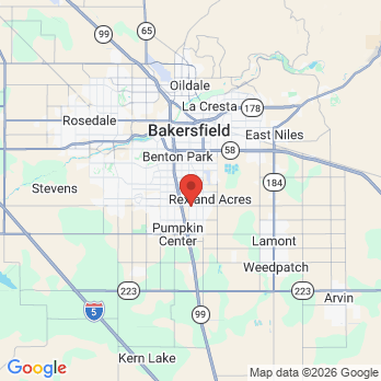 Map to Hacienda Dental office in Bakersfield, CA