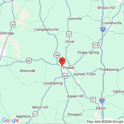 Map to  office in Pulaski, TN