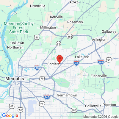 Map to  office in Bartlett, TN