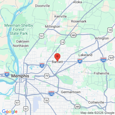 Map to  office in Bartlett, TN
