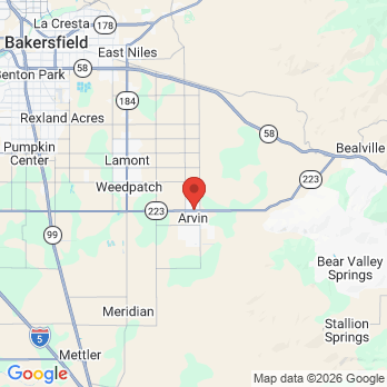 Map to Arvin Dental office in Arvin, CA