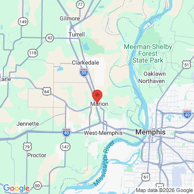 Map to  office in Marion, AR